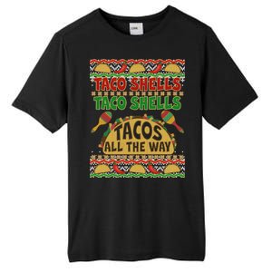 Christmas Tacos All The Way Ugly Sweater Tall Fusion ChromaSoft Performance T-Shirt