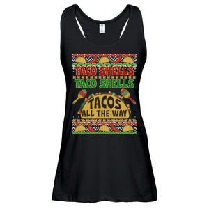 Christmas Tacos All The Way Ugly Sweater Ladies Essential Flowy Tank