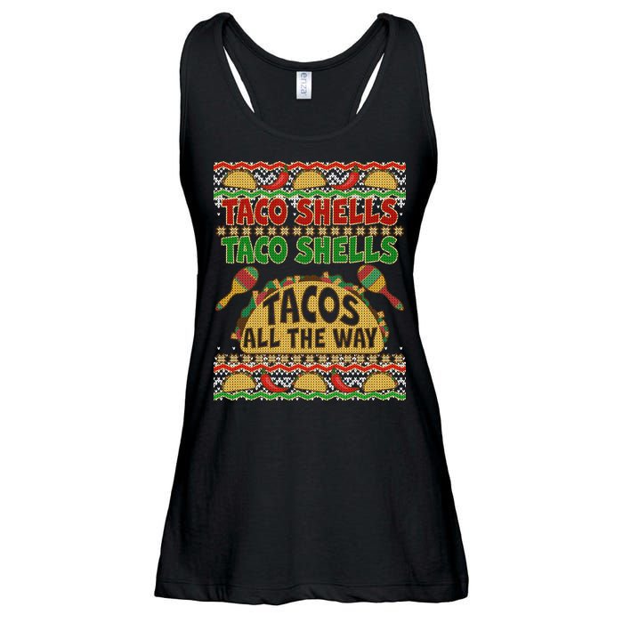 Christmas Tacos All The Way Ugly Sweater Ladies Essential Flowy Tank