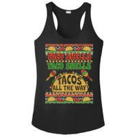 Christmas Tacos All The Way Ugly Sweater Ladies PosiCharge Competitor Racerback Tank