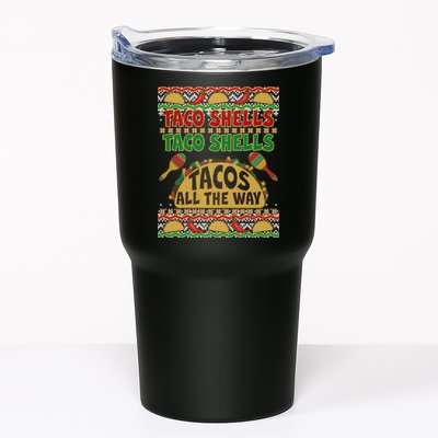 Christmas Tacos All The Way Ugly Sweater Tumbler