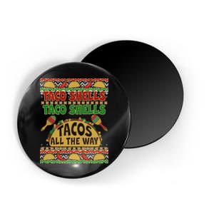 Christmas Tacos All The Way Ugly Sweater Magnet