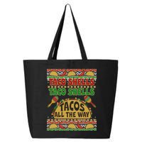 Christmas Tacos All The Way Ugly Sweater 25L Jumbo Tote