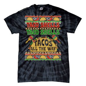 Christmas Tacos All The Way Ugly Sweater Tie-Dye T-Shirt