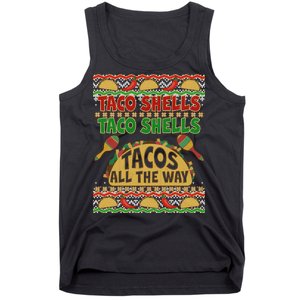 Christmas Tacos All The Way Ugly Sweater Tank Top