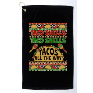 Christmas Tacos All The Way Ugly Sweater Platinum Collection Golf Towel