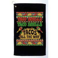 Christmas Tacos All The Way Ugly Sweater Golf Towel