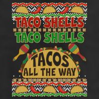 Christmas Tacos All The Way Ugly Sweater Golf Towel