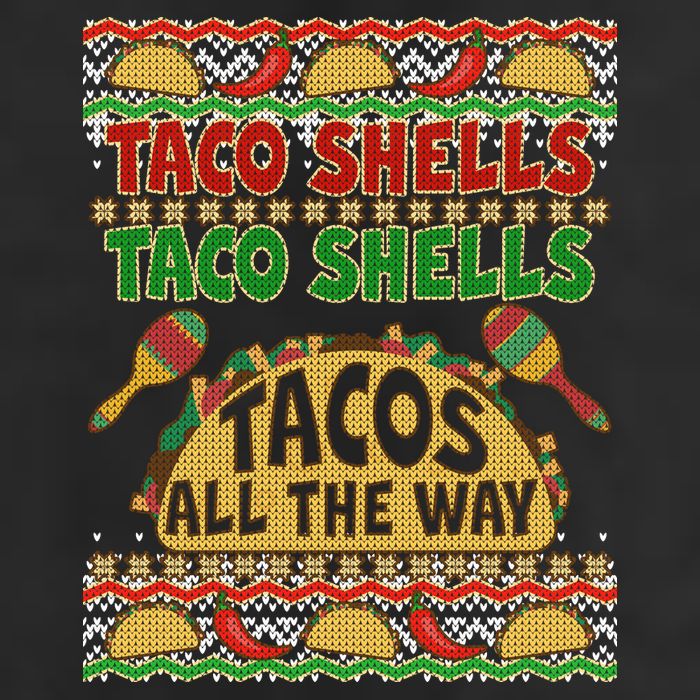 Christmas Tacos All The Way Ugly Sweater Golf Towel