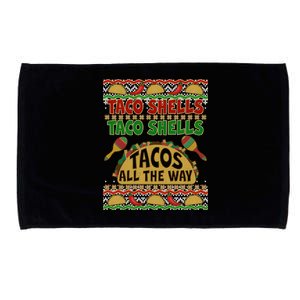 Christmas Tacos All The Way Ugly Sweater Microfiber Hand Towel