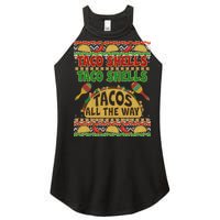 Christmas Tacos All The Way Ugly Sweater Women's Perfect Tri Rocker Tank