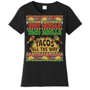 Christmas Tacos All The Way Ugly Sweater Women's T-Shirt