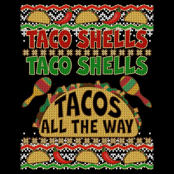 Christmas Tacos All The Way Ugly Sweater Kids T-Shirt