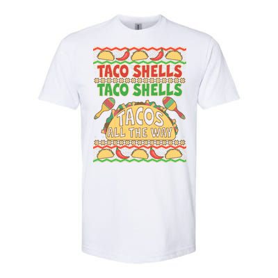 Christmas Tacos All The Way Ugly Sweater Softstyle® CVC T-Shirt