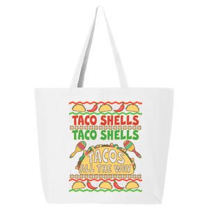 Christmas Tacos All The Way Ugly Sweater 25L Jumbo Tote