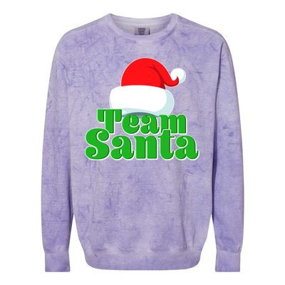 Christmas Team Santa Colorblast Crewneck Sweatshirt