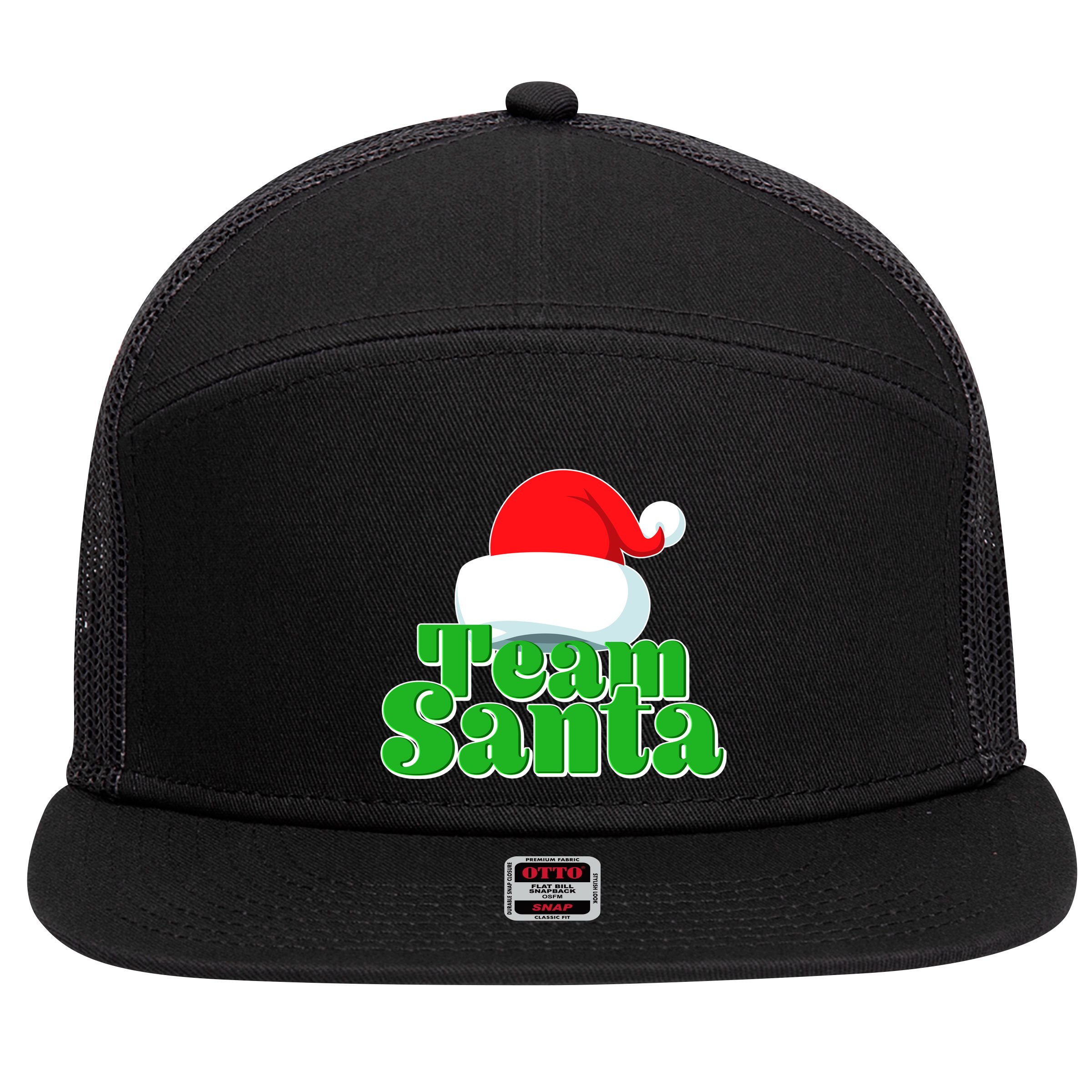 Christmas Team Santa 7 Panel Mesh Trucker Snapback Hat