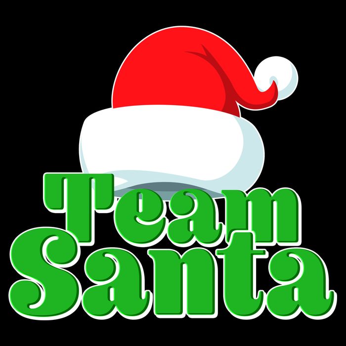 Christmas Team Santa Drawstring Bag