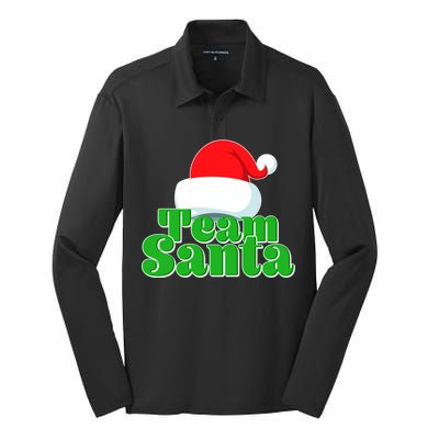 Christmas Team Santa Silk Touch Performance Long Sleeve Polo