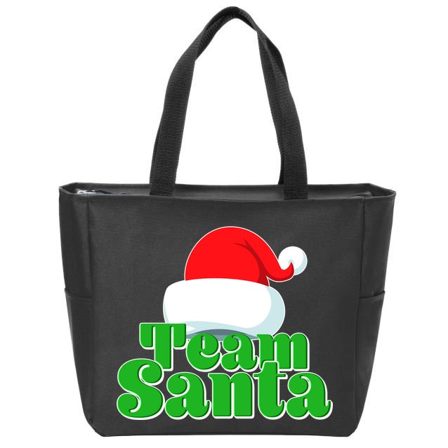 Christmas Team Santa Zip Tote Bag