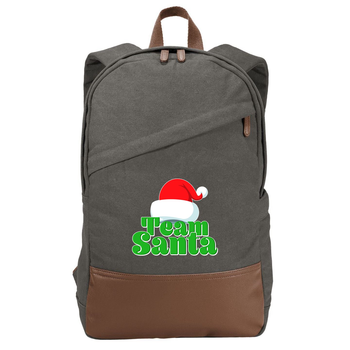 Christmas Team Santa Cotton Canvas Backpack