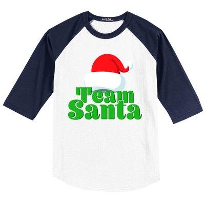 Christmas Team Santa Baseball Sleeve Shirt