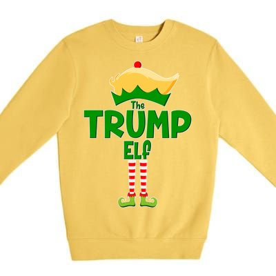 Christmas The Trump Elf  Funny Premium Crewneck Sweatshirt