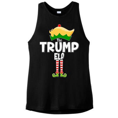 Christmas The Trump Elf  Funny Ladies PosiCharge Tri-Blend Wicking Tank