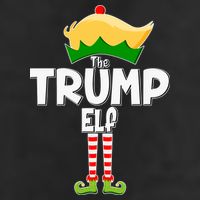 Christmas The Trump Elf  Funny 7 Panel Mesh Trucker Snapback Hat