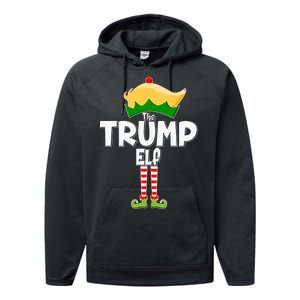 Christmas The Trump Elf  Funny Performance Fleece Hoodie