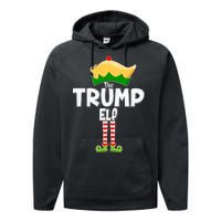 Christmas The Trump Elf  Funny Performance Fleece Hoodie