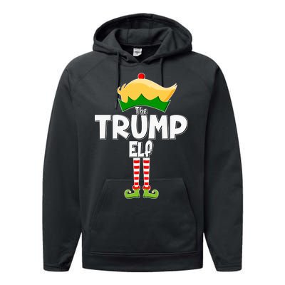 Christmas The Trump Elf  Funny Performance Fleece Hoodie