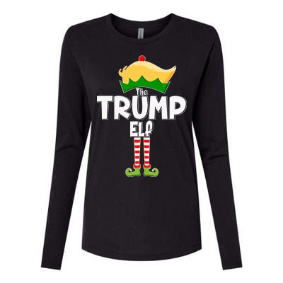 Christmas The Trump Elf  Funny Womens Cotton Relaxed Long Sleeve T-Shirt