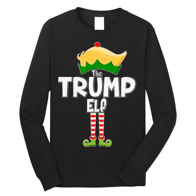 Christmas The Trump Elf  Funny Long Sleeve Shirt