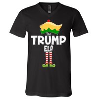 Christmas The Trump Elf  Funny V-Neck T-Shirt