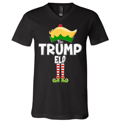 Christmas The Trump Elf  Funny V-Neck T-Shirt