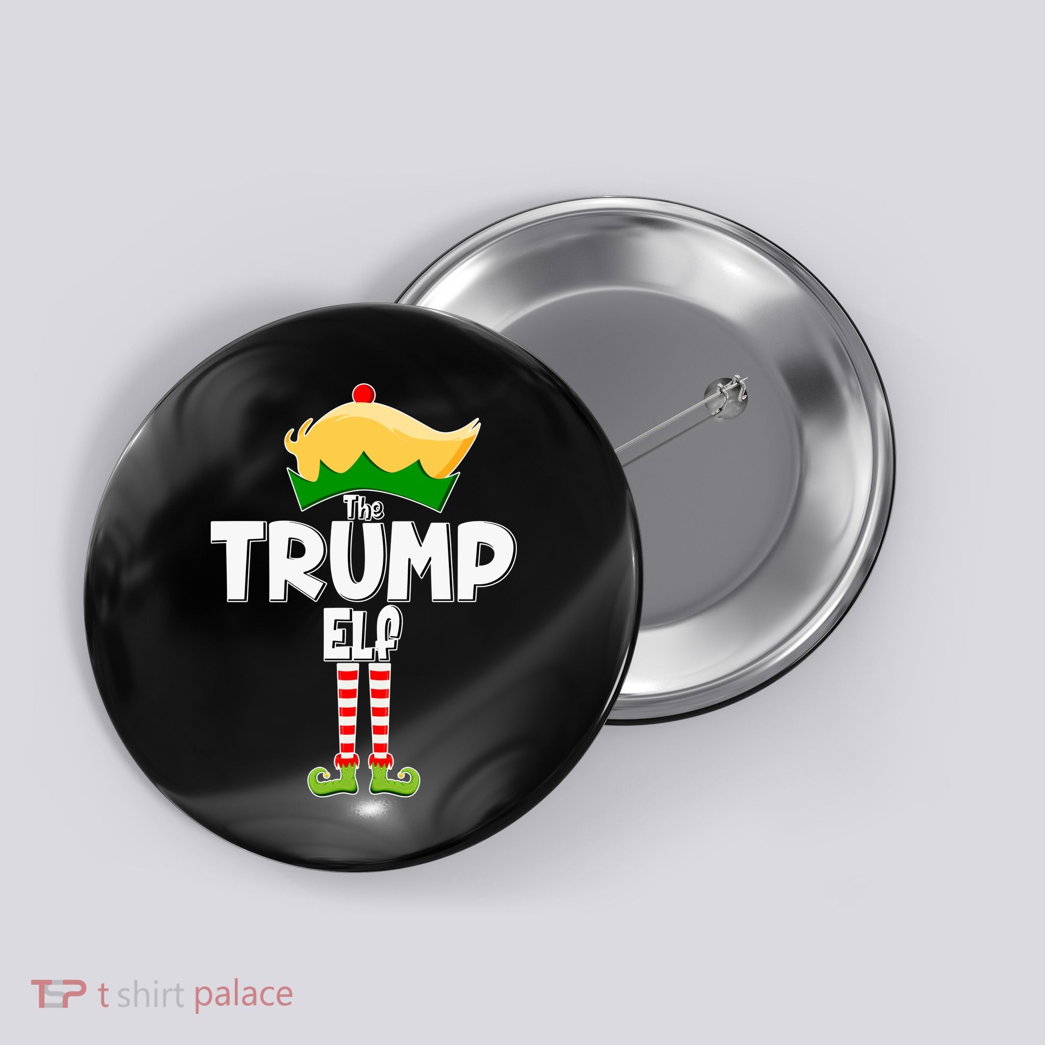 Christmas The Trump Elf  Funny Button