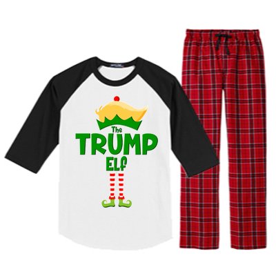 Christmas The Trump Elf  Funny Raglan Sleeve Pajama Set