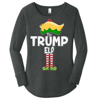 Christmas The Trump Elf  Funny Women's Perfect Tri Tunic Long Sleeve Shirt