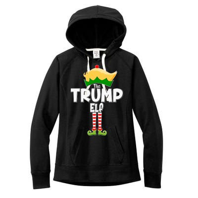 Christmas The Trump Elf  Funny Women's Fleece Hoodie