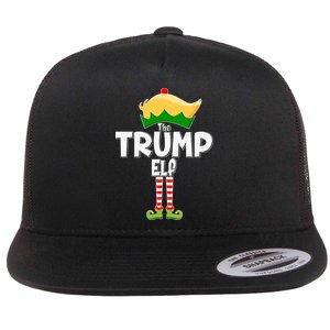 Christmas The Trump Elf  Funny Flat Bill Trucker Hat