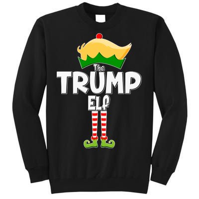 Christmas The Trump Elf  Funny Tall Sweatshirt