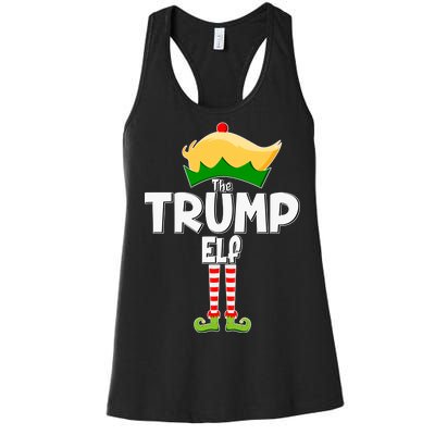 Christmas The Trump Elf  Funny Women's Racerback Tank