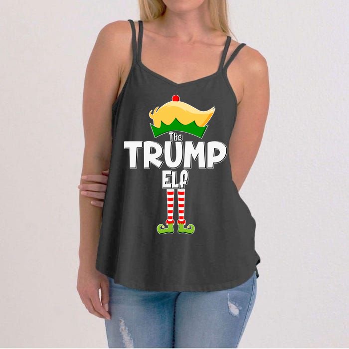 Christmas The Trump Elf  Funny Women's Strappy Tank