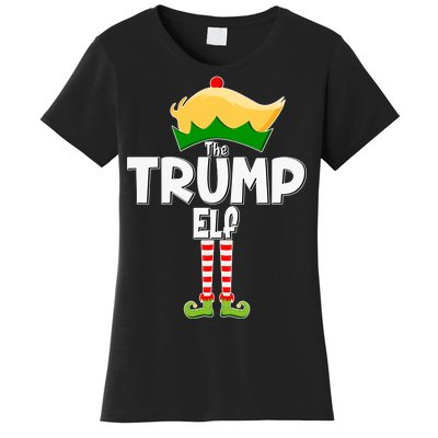 Christmas The Trump Elf  Funny Women's T-Shirt