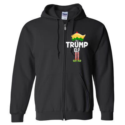 Christmas The Trump Elf  Funny Full Zip Hoodie