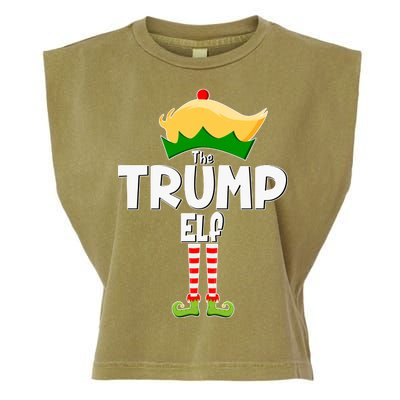 Christmas The Trump Elf  Funny Garment-Dyed Women's Muscle Tee