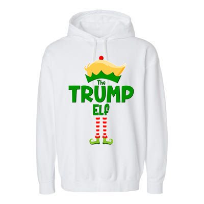 Christmas The Trump Elf  Funny Garment-Dyed Fleece Hoodie