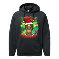 Christmas Tiki Mele Kalikimaka Performance Fleece Hoodie