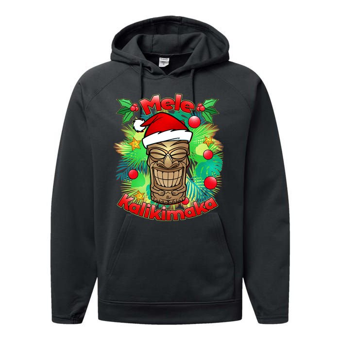 Christmas Tiki Mele Kalikimaka Performance Fleece Hoodie